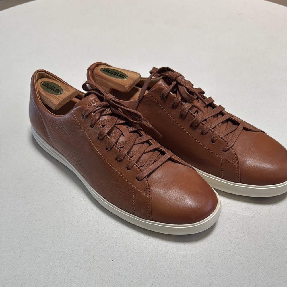 Cole Haan Grand OS Tan Leather Dressy Sneaker size 10.5